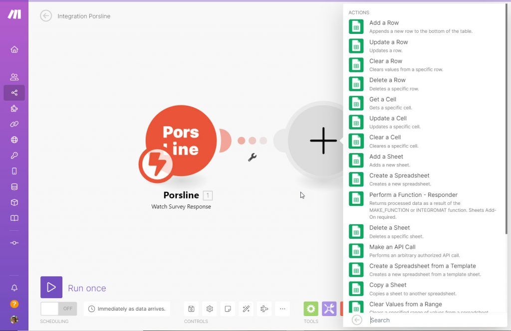 porsline vs google sheets
