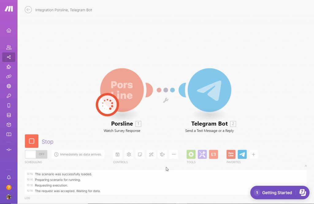 integrate porsline with make